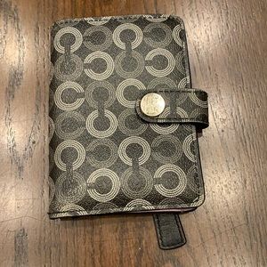 grey coach wallet